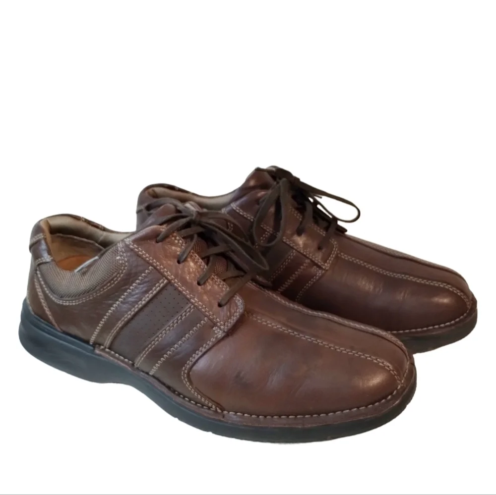 Clarks Leather Casual Oxford‎ Men's 10½ Brown